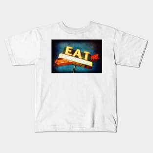 Eat Barbecue Vintage Sign Kids T-Shirt